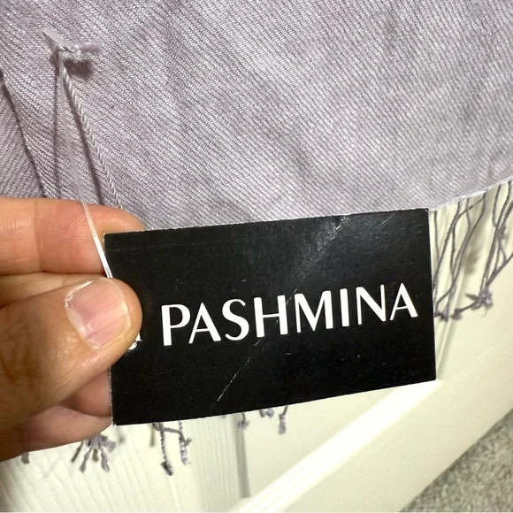 82”*36” Classic PASHMINA Cashmere Silk Lavender Fringe Shawn Fringed Scarf Soft - Picture 6 of 8